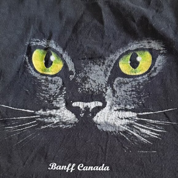 Secondhand Banff Canada, Cat Eyes / Kitten Face T-shirt - Picture 2 of 2